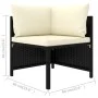 3-seater garden sofa with black synthetic rattan cushions by vidaXL, Modular outdoor sofas - Ref: Foro24-313513, Price: 207,3...