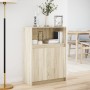 Aparador con LED madera de ingeniería roble Sonoma 72x34x100 cm de , Aparadores - Ref: Foro24-852161, Precio: 78,26 €, Descue...
