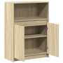 Aparador con LED madera de ingeniería roble Sonoma 72x34x100 cm de , Aparadores - Ref: Foro24-852161, Precio: 78,26 €, Descue...