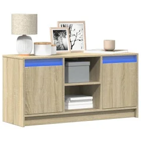 Mueble de TV LED madera de ingeniería roble Sonoma 100x34x50 cm de , Muebles TV - Ref: Foro24-852189, Precio: 86,27 €, Descue...