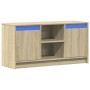 Mueble de TV LED madera de ingeniería roble Sonoma 100x34x50 cm de , Muebles TV - Ref: Foro24-852189, Precio: 84,53 €, Descue...