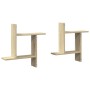 Estantes pared 2 uds madera ingeniería roble Sonoma 50x12x50 cm de , Estantes y estanterías - Ref: Foro24-853256, Precio: 23,...