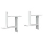Estantes de pared 2 uds madera ingeniería blanco 50x15x50 cm de , Estantes y estanterías - Ref: Foro24-853254, Precio: 24,15 ...