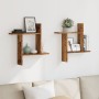 Estantes de pared 2 uds madera ingeniería envejecida 50x12x50cm de , Estantes y estanterías - Ref: Foro24-853261, Precio: 26,...