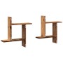 Estantes de pared 2 uds madera ingeniería envejecida 50x12x50cm de , Estantes y estanterías - Ref: Foro24-853261, Precio: 26,...