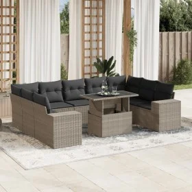 Set sofás jardín 10 pzas con cojines ratán sintético gris claro de , Conjuntos de jardín - Ref: Foro24-3269372, Precio: 757,9...