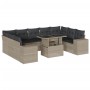 Set sofás jardín 10 pzas con cojines ratán sintético gris claro de , Conjuntos de jardín - Ref: Foro24-3269372, Precio: 742,0...