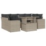 Set de sofás de jardín 7 pzas con cojines ratán PE gris claro de , Conjuntos de jardín - Ref: Foro24-3269022, Precio: 546,93 ...