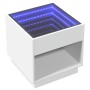Mesa de centro con Infinity LED blanco 50x50x50 cm de , Mesas de centro - Ref: Foro24-847651, Precio: 85,73 €, Descuento: %