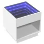 Mesa de centro con Infinity LED blanco 50x50x50 cm de , Mesas de centro - Ref: Foro24-847651, Precio: 84,77 €, Descuento: %
