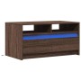Mesa de centro con luces LED madera de ingeniería marrón roble de , Mesas de centro - Ref: Foro24-851997, Precio: 102,75 €, D...