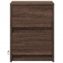 Mesita de noche con luces LED madera de ingeniería roble marrón de , Mesitas de noche - Ref: Foro24-852045, Precio: 51,58 €, ...