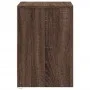 Mesita de noche con luces LED madera de ingeniería roble marrón de , Mesitas de noche - Ref: Foro24-852045, Precio: 50,92 €, ...