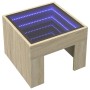 Mesa de centro con Infinity LED roble Sonoma 40x40x30 cm de , Mesas de centro - Ref: Foro24-847597, Precio: 57,20 €, Descuent...