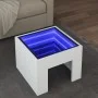 Mesa de centro con LED Infinity blanca 40x40x30 cm de , Mesas de centro - Ref: Foro24-847595, Precio: 63,03 €, Descuento: %