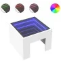 Mesa de centro con LED Infinity blanca 40x40x30 cm de , Mesas de centro - Ref: Foro24-847595, Precio: 63,03 €, Descuento: %