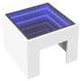Mesa de centro con LED Infinity blanca 40x40x30 cm de , Mesas de centro - Ref: Foro24-847595, Precio: 63,86 €, Descuento: %