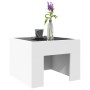 Mesa de centro con LED Infinity blanca 40x40x30 cm de , Mesas de centro - Ref: Foro24-847595, Precio: 63,86 €, Descuento: %