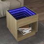 Mesa de centro con Infinity LED roble Sonoma 50x50x50 cm de , Mesas de centro - Ref: Foro24-847653, Precio: 82,99 €, Descuent...