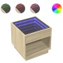 Mesa de centro con Infinity LED roble Sonoma 50x50x50 cm de , Mesas de centro - Ref: Foro24-847653, Precio: 82,99 €, Descuent...
