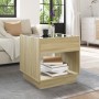 Mesa de centro con Infinity LED roble Sonoma 50x50x50 cm de , Mesas de centro - Ref: Foro24-847653, Precio: 82,99 €, Descuent...