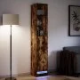 Aparador con LED madera ingeniería roble ahumado 36x32,5x200 cm de , Aparadores - Ref: Foro24-852128, Precio: 77,83 €, Descue...