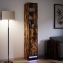 Aparador con LED madera ingeniería roble ahumado 36x32,5x200 cm de , Aparadores - Ref: Foro24-852128, Precio: 78,78 €, Descue...