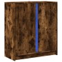 Aparador con LED madera ingeniería roble ahumado 77x34x85 cm de , Aparadores - Ref: Foro24-852135, Precio: 75,30 €, Descuento: %