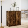 Aparador con LED madera ingeniería roble ahumado 77x34x85 cm de , Aparadores - Ref: Foro24-852135, Precio: 75,30 €, Descuento: %