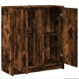 Aparador con LED madera ingeniería roble ahumado 77x34x85 cm de , Aparadores - Ref: Foro24-852135, Precio: 75,30 €, Descuento: %