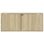Mueble de TV de pared con luces LED roble Sonoma 80x31x35 cm de , Muebles TV - Ref: Foro24-852259, Precio: 47,08 €, Descuento: %