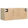 Mueble de TV de pared con luces LED roble Sonoma 80x31x35 cm de , Muebles TV - Ref: Foro24-852259, Precio: 47,08 €, Descuento: %