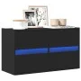 Mueble de TV de pared con luces LED negro 80x31x45 cm de , Muebles TV - Ref: Foro24-852286, Precio: 67,12 €, Descuento: %