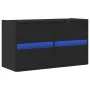 Mueble de TV de pared con luces LED negro 80x31x45 cm de , Muebles TV - Ref: Foro24-852286, Precio: 67,12 €, Descuento: %