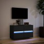 Mueble de TV de pared con luces LED negro 80x31x45 cm de , Muebles TV - Ref: Foro24-852286, Precio: 67,95 €, Descuento: %