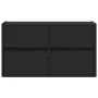 Mueble de TV de pared con luces LED negro 80x31x45 cm de , Muebles TV - Ref: Foro24-852286, Precio: 67,12 €, Descuento: %