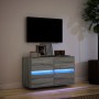 Mueble de TV de pared con luces LED gris Sonoma 80x31x45 cm de , Muebles TV - Ref: Foro24-852290, Precio: 69,87 €, Descuento: %