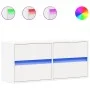 Mueble de TV de pared con luces LED blanco 100x31x45 cm de , Muebles TV - Ref: Foro24-852292, Precio: 75,13 €, Descuento: %
