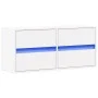 Mueble de TV de pared con luces LED blanco 100x31x45 cm de , Muebles TV - Ref: Foro24-852292, Precio: 75,13 €, Descuento: %