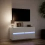 Mueble de TV de pared con luces LED blanco 100x31x45 cm de , Muebles TV - Ref: Foro24-852292, Precio: 75,13 €, Descuento: %