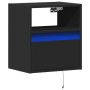 Mueble de TV de pared con luces LED negro 41x31x45 cm de , Muebles TV - Ref: Foro24-852315, Precio: 49,57 €, Descuento: %