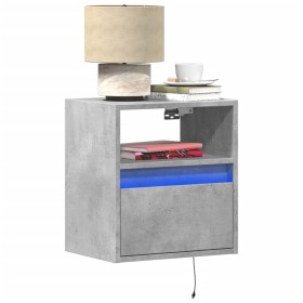Muebles TV de pared luces LED 2 uds gris hormigón 41x31x45 cm de , Muebles TV - Ref: Foro24-852320, Precio: 84,74 €, Descuent...