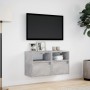 Muebles TV de pared luces LED 2 uds gris hormigón 41x31x45 cm de , Muebles TV - Ref: Foro24-852320, Precio: 84,74 €, Descuent...