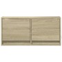 Mueble de TV de pared con luces LED roble Sonoma 80x31x35 cm de , Muebles TV - Ref: Foro24-852357, Precio: 56,62 €, Descuento: %