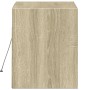 Mueble de TV de pared con luces LED roble Sonoma 80x31x35 cm de , Muebles TV - Ref: Foro24-852357, Precio: 56,62 €, Descuento: %
