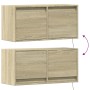 Mueble de TV de pared con luces LED roble Sonoma 80x31x35 cm de , Muebles TV - Ref: Foro24-852357, Precio: 56,62 €, Descuento: %