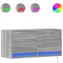 Mueble de TV de pared con luces LED gris Sonoma 80x31x35 cm de , Muebles TV - Ref: Foro24-852360, Precio: 61,23 €, Descuento: %