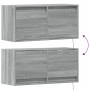 Mueble de TV de pared con luces LED gris Sonoma 80x31x35 cm de , Muebles TV - Ref: Foro24-852360, Precio: 61,23 €, Descuento: %