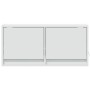 Mueble de TV de pared con luces LED blanco 80x31x35 cm de , Muebles TV - Ref: Foro24-852355, Precio: 60,05 €, Descuento: %