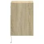 Wall-mounted bedside table with LED lights Sonoma oak by , Nightstands - Ref: Foro24-3307979, Price: 47,57 €, Discount: %